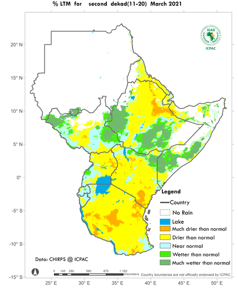 Recent rainfall anomalies