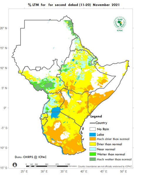 Recent rainfall anomalies