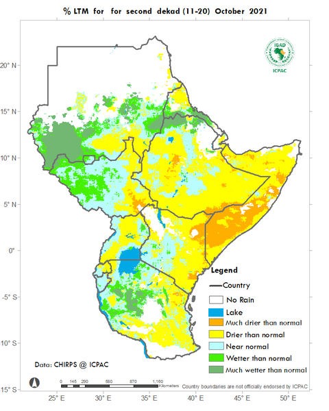 Recent rainfall anomalies