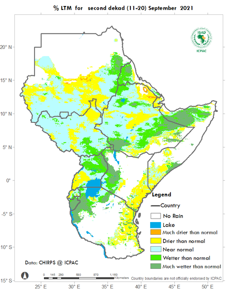 Recent rainfall anomalies