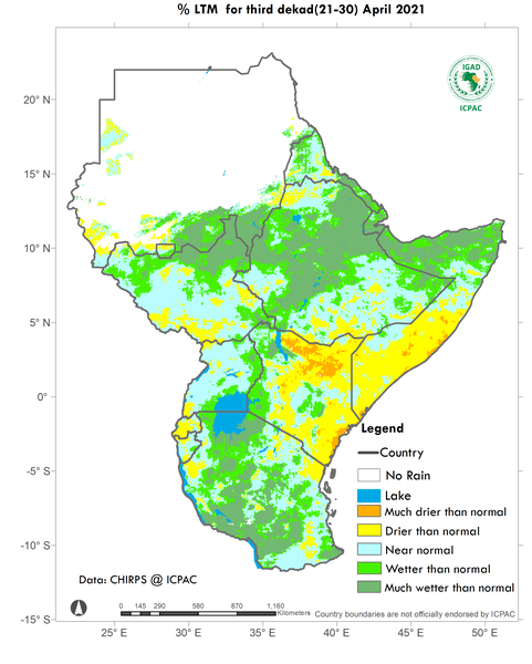 Recent rainfall anomalies
