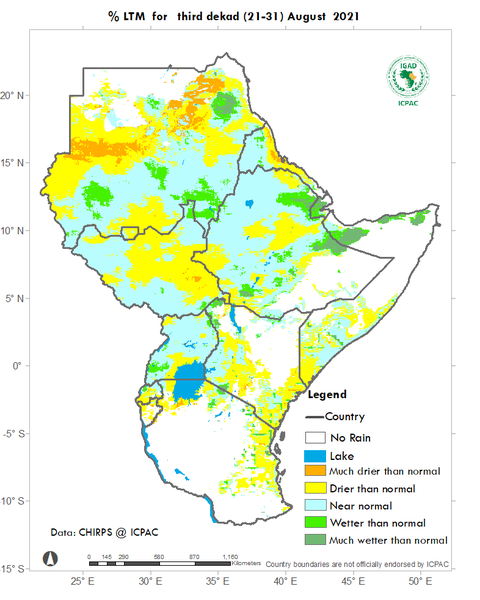 Recent rainfall anomalies