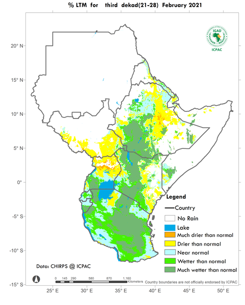 Recent rainfall anomalies