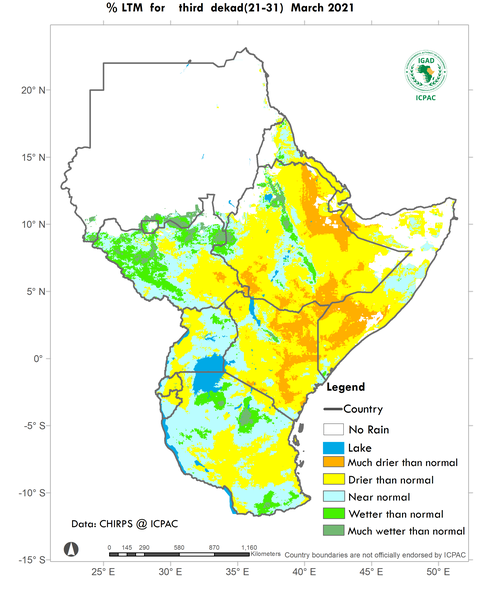 Recent rainfall anomalies