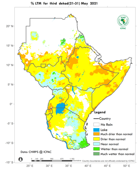 Recent rainfall anomalies