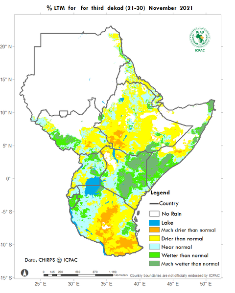 Recent rainfall anomalies