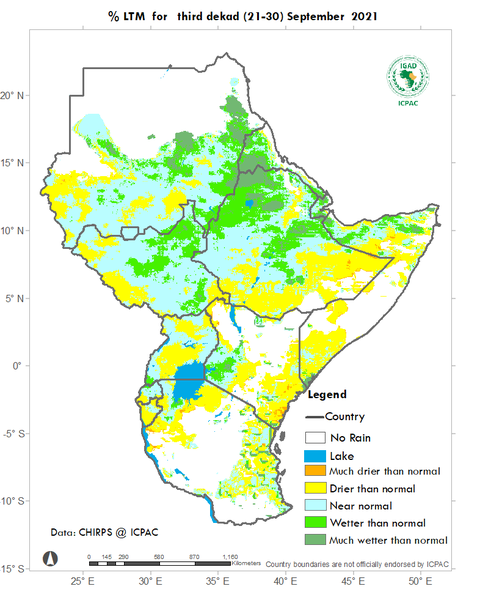 Recent rainfall anomalies