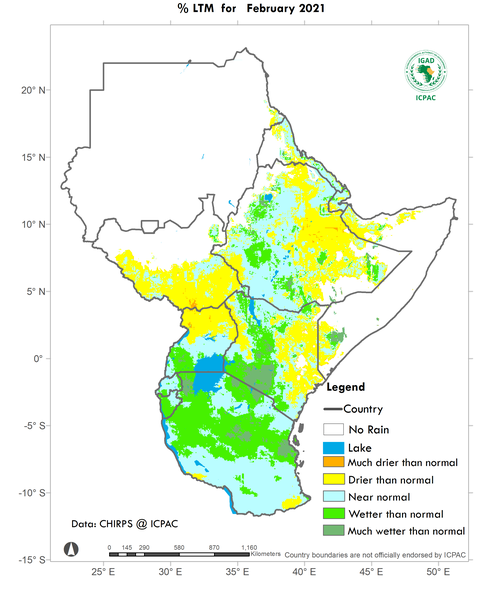 Recent rainfall anomalies