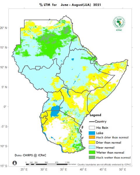 Recent rainfall anomalies