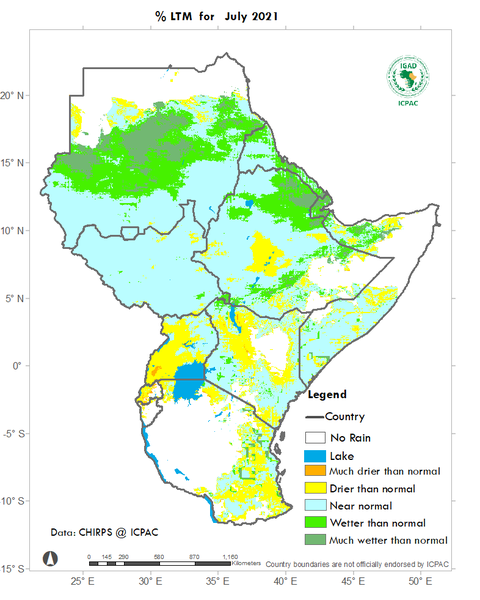 Recent rainfall anomalies