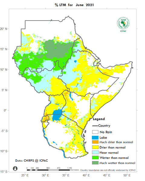 Recent rainfall anomalies