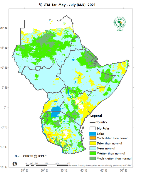 Recent rainfall anomalies