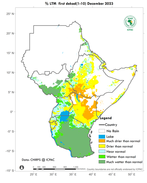 Recent rainfall anomalies