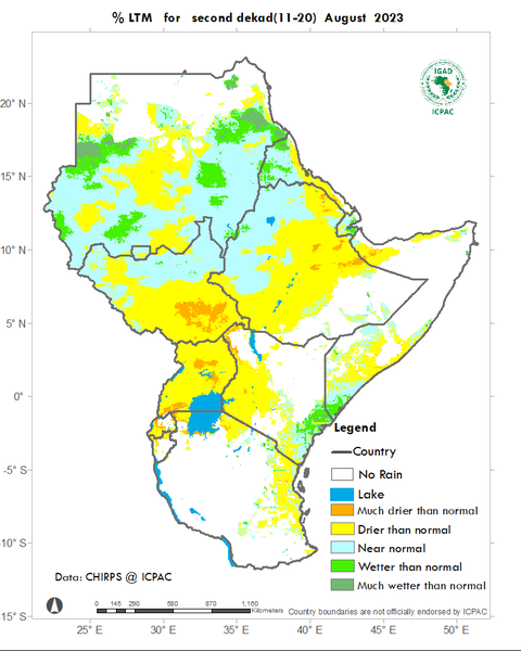 Recent rainfall anomalies