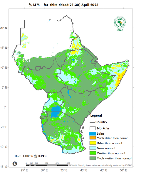 Recent rainfall anomalies