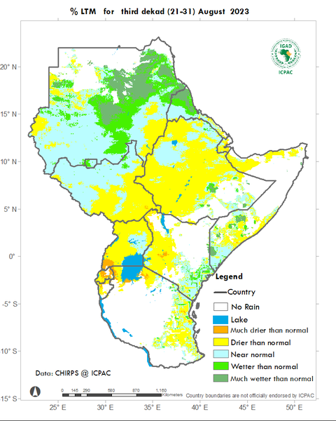 Recent rainfall anomalies