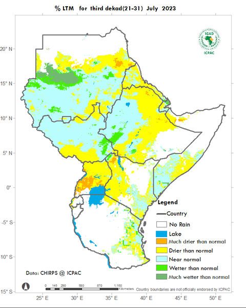 Recent rainfall anomalies