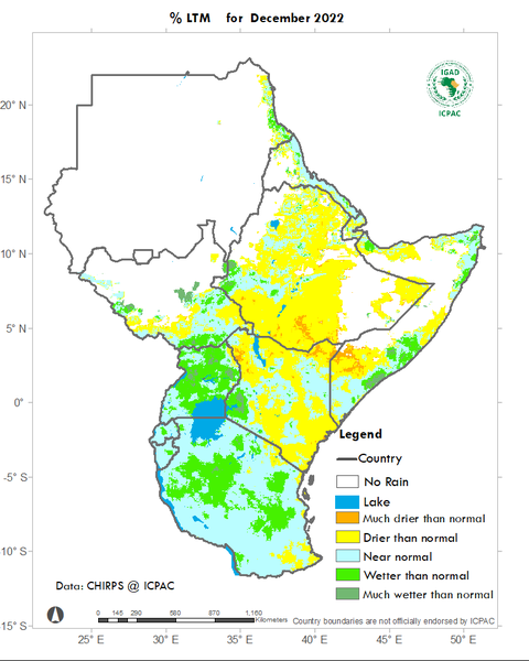 Recent rainfall anomalies