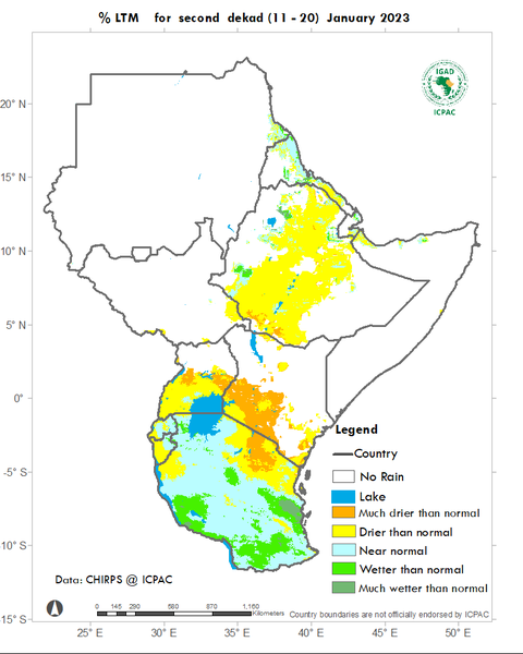 Recent rainfall anomalies