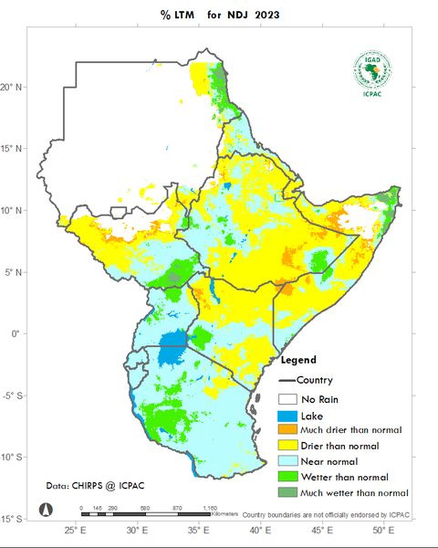 Recent rainfall anomalies