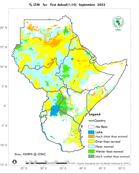 Recent rainfall anomalies