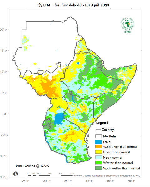 Recent rainfall anomalies