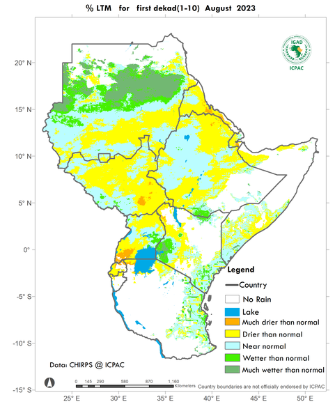 Recent rainfall anomalies