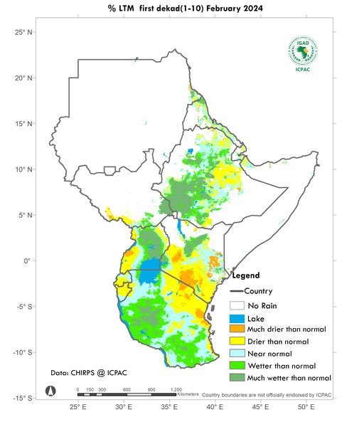 Recent rainfall anomalies