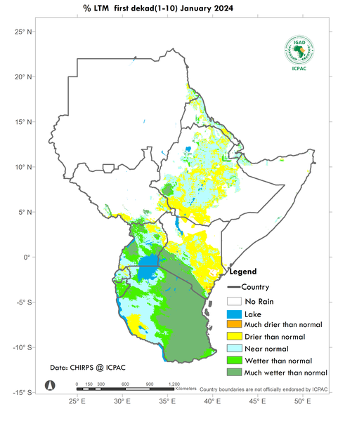 Recent rainfall anomalies