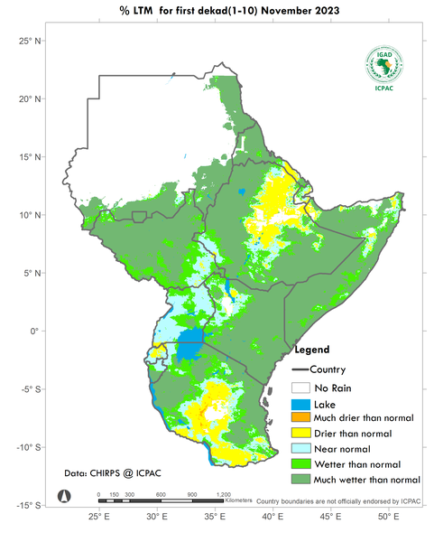 Recent rainfall anomalies