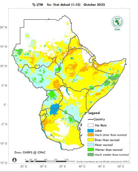 Recent rainfall anomalies