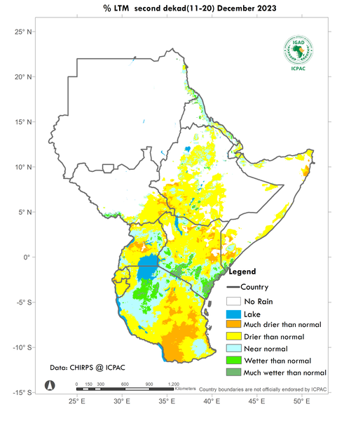 Recent rainfall anomalies