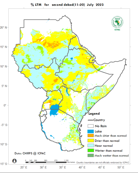 Recent rainfall anomalies