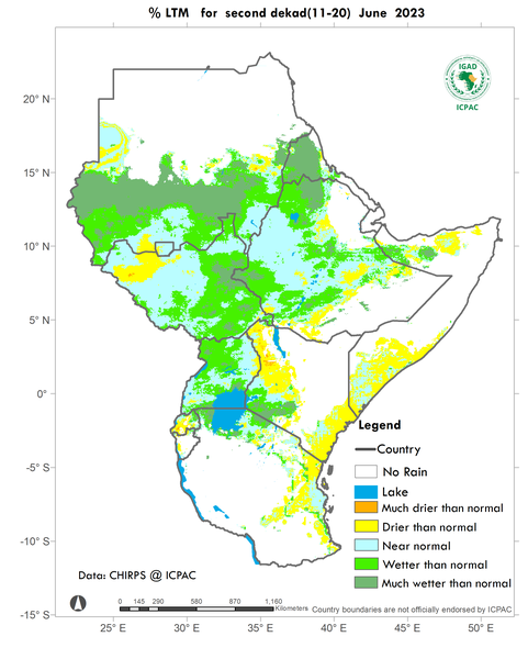 Recent rainfall anomalies