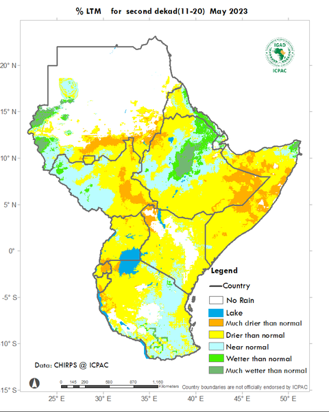 Recent rainfall anomalies