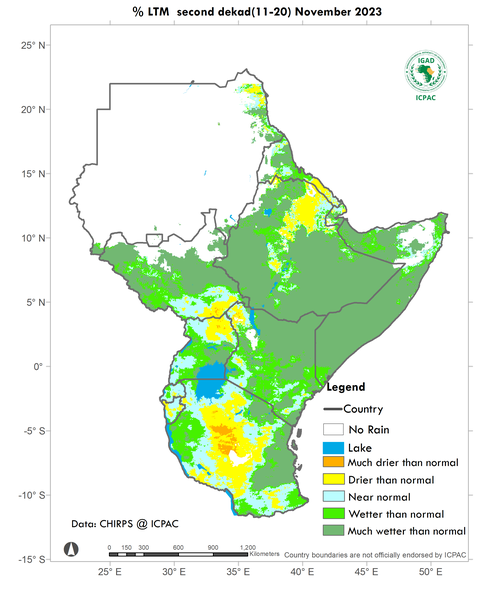 Recent rainfall anomalies