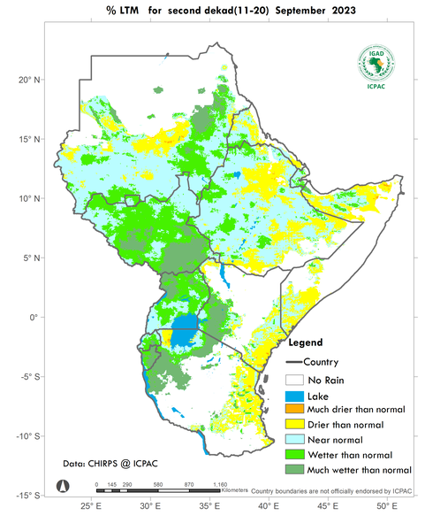 Recent rainfall anomalies