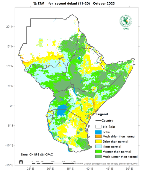 Recent rainfall anomalies