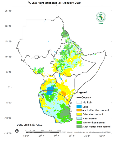 Recent rainfall anomalies