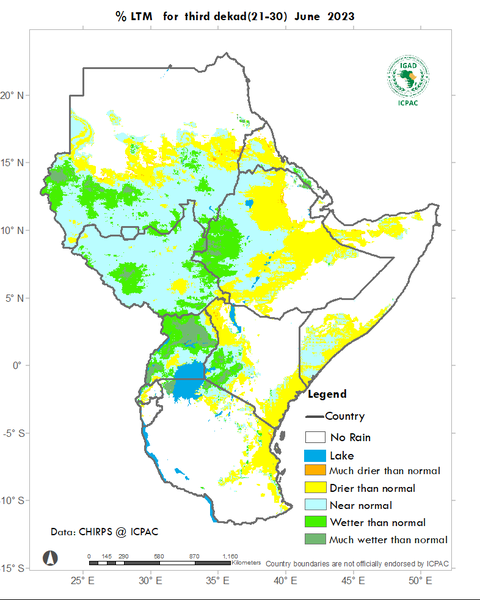 Recent rainfall anomalies