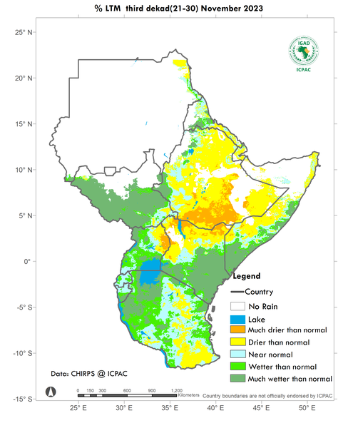 Recent rainfall anomalies