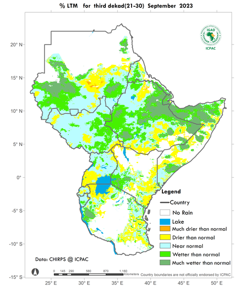 Recent rainfall anomalies