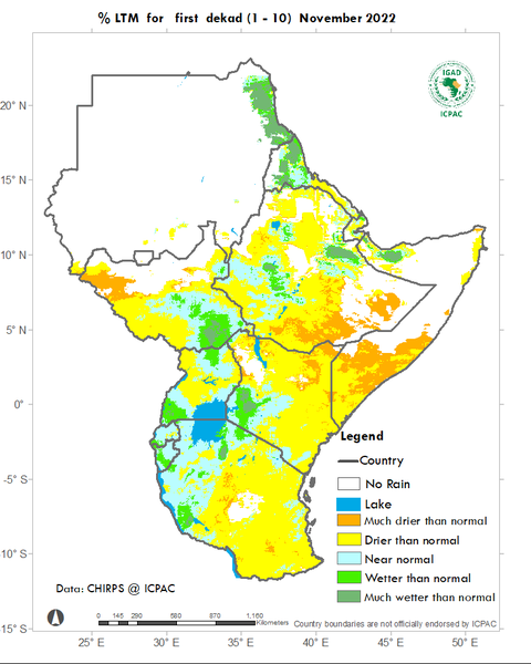 Recent rainfall anomalies