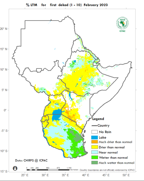 Recent rainfall anomalies