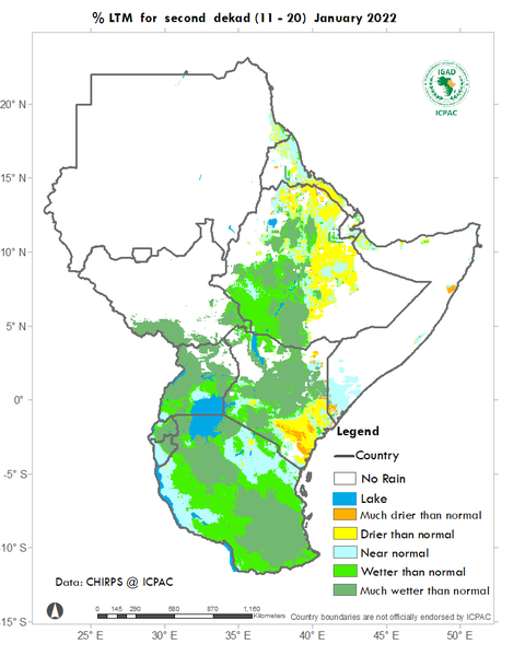 Recent rainfall anomalies