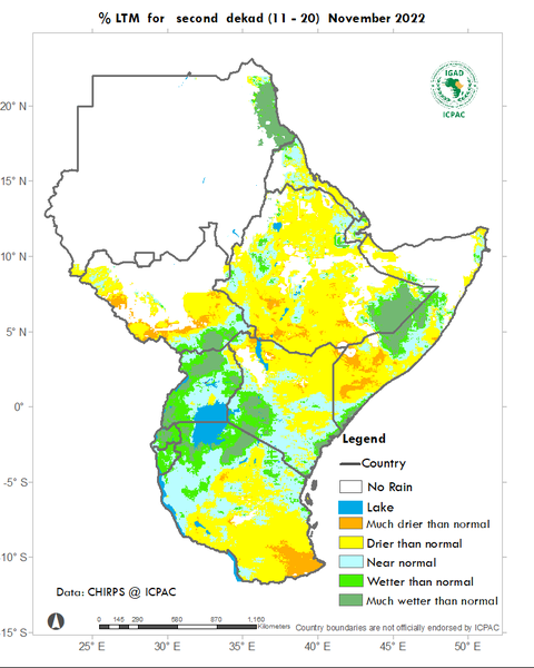 Recent rainfall anomalies