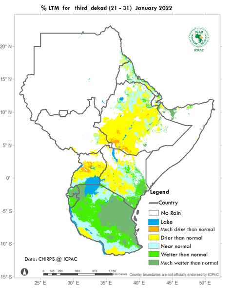 Recent rainfall anomalies