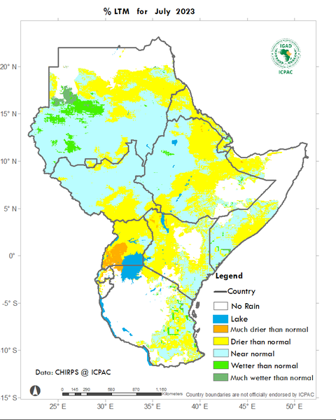 Recent rainfall anomalies