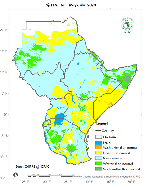 Recent rainfall anomalies