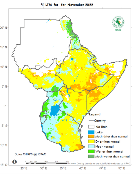 Recent rainfall anomalies